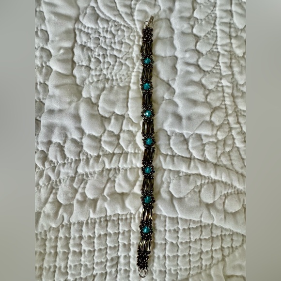 Jewelry - Handmade Elegant Bronze and Turquoise Beaded Bracelet—Made in Ecuador